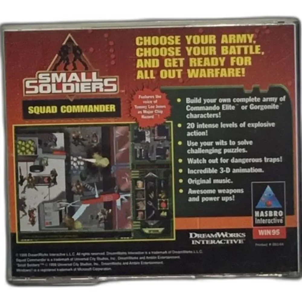 Small Soldiers Squad Commander PC Game 1998 Hasbro Vintage Retro CD